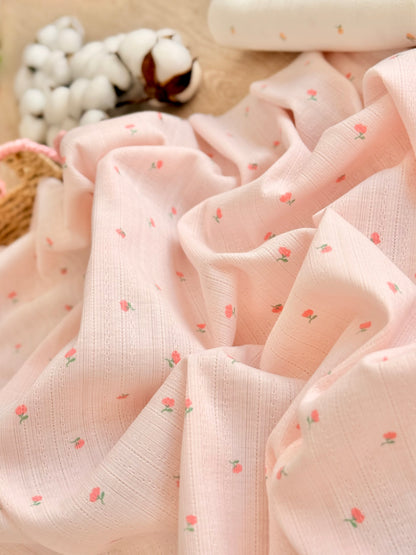 Printed Cotton Jersey Tiny Roses
