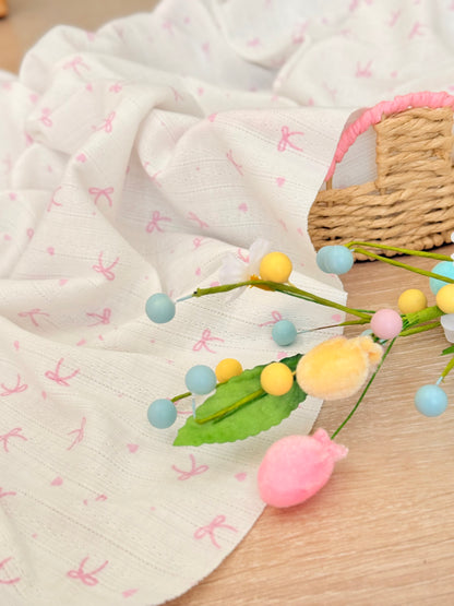 Printed Cotton Jersey Tiny Bows