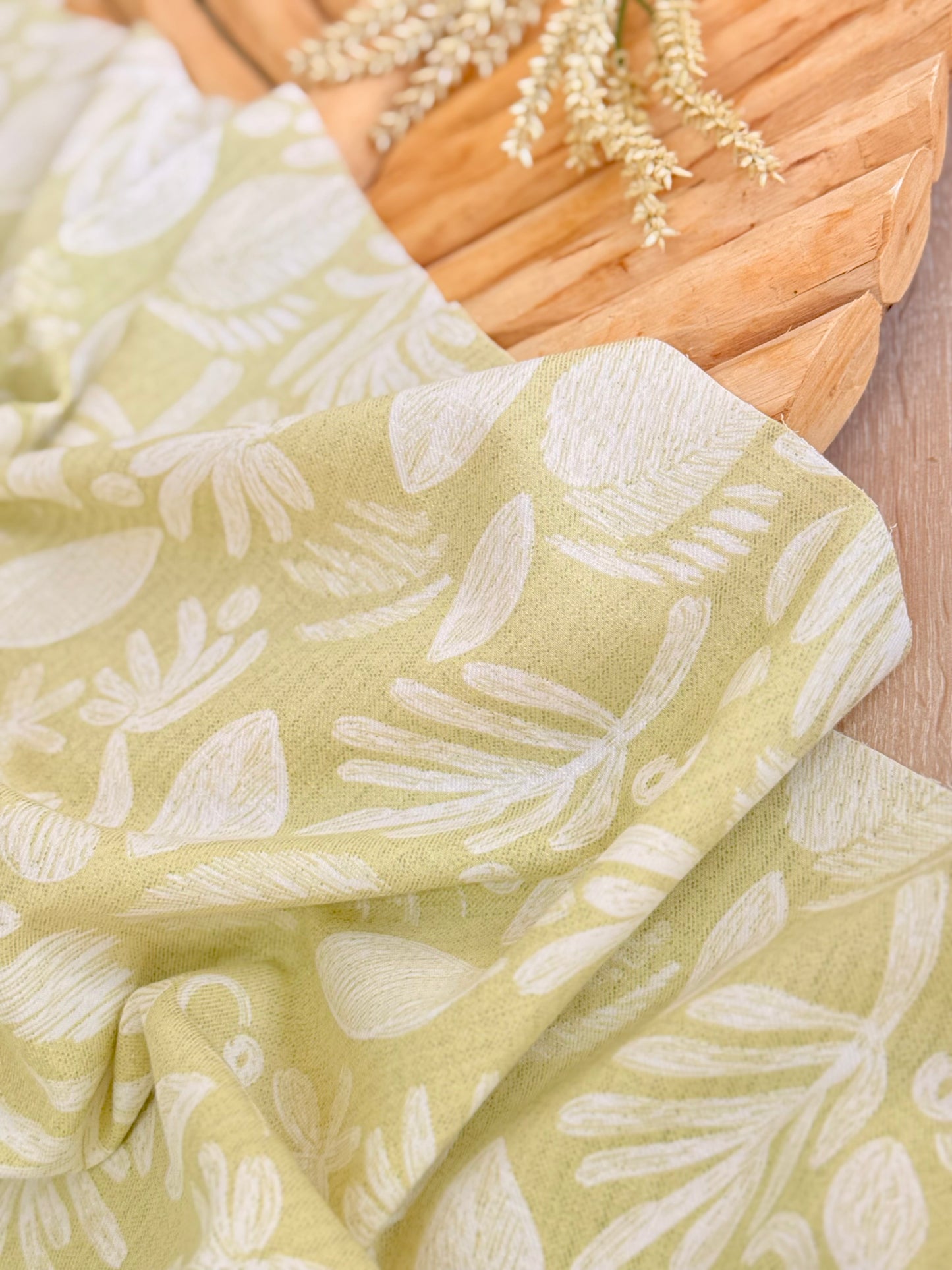 Printed Linen Slub Wild Strokes