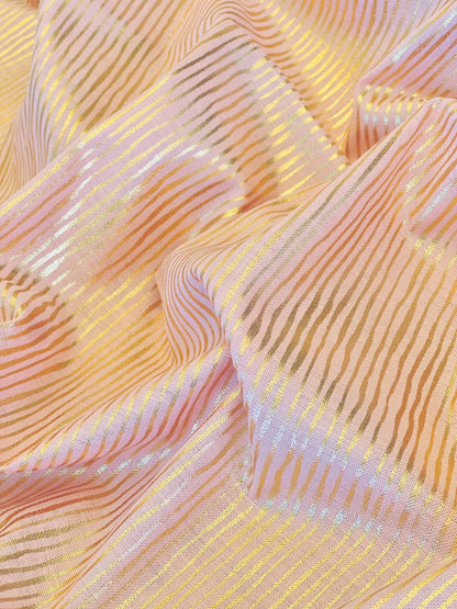 Printed Linen Foil Waves