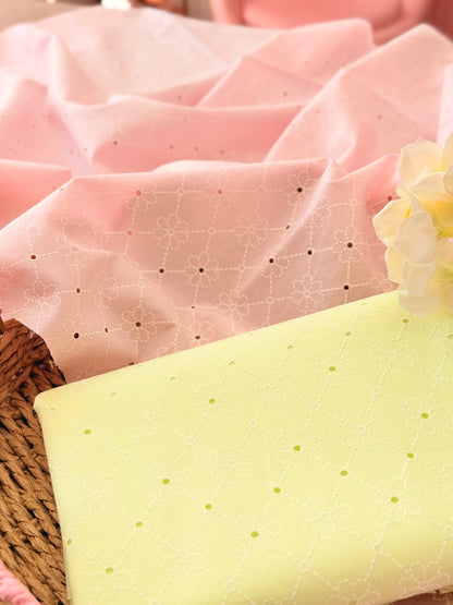 Puff Printed Cotton Petal Lattice