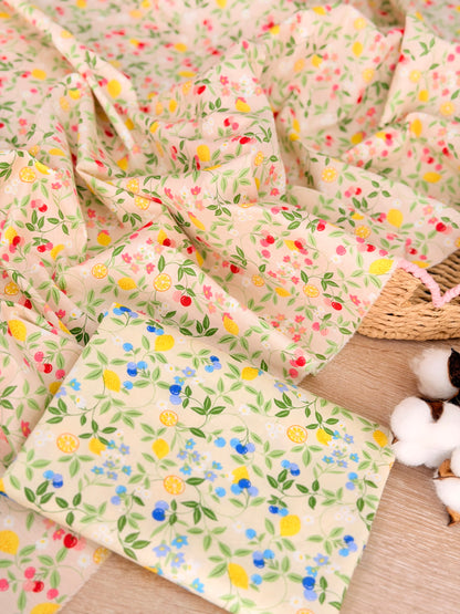 Cotton Twill Citrus Garden