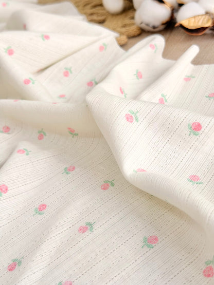 Printed Cotton Jersey Blush Petals