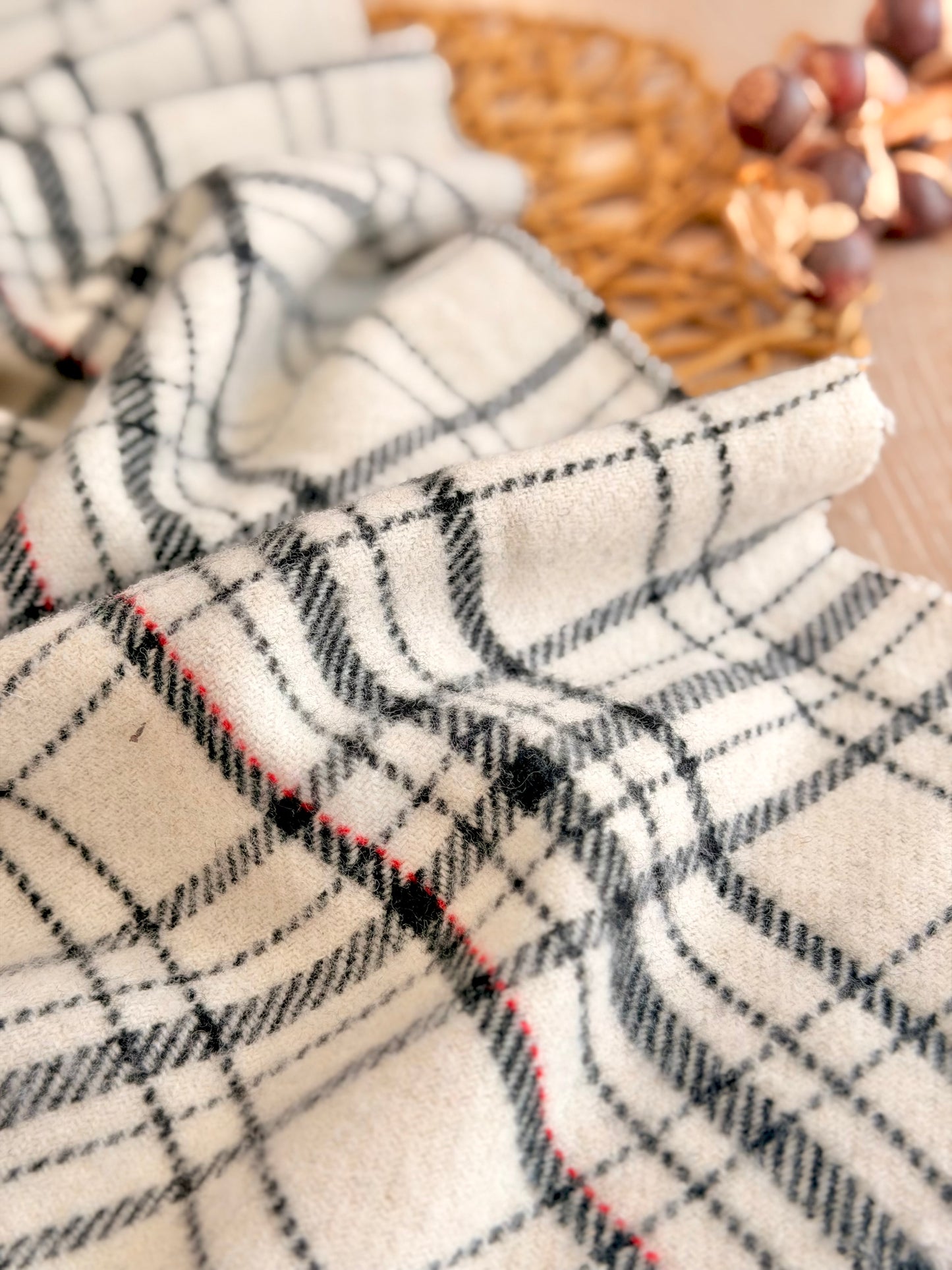 Paño de Lana Snow Windowpane