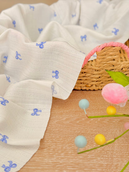 Printed Cotton Jersey Little Bows