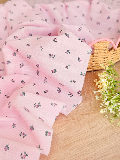 Embroidered Cotton Blush Petals