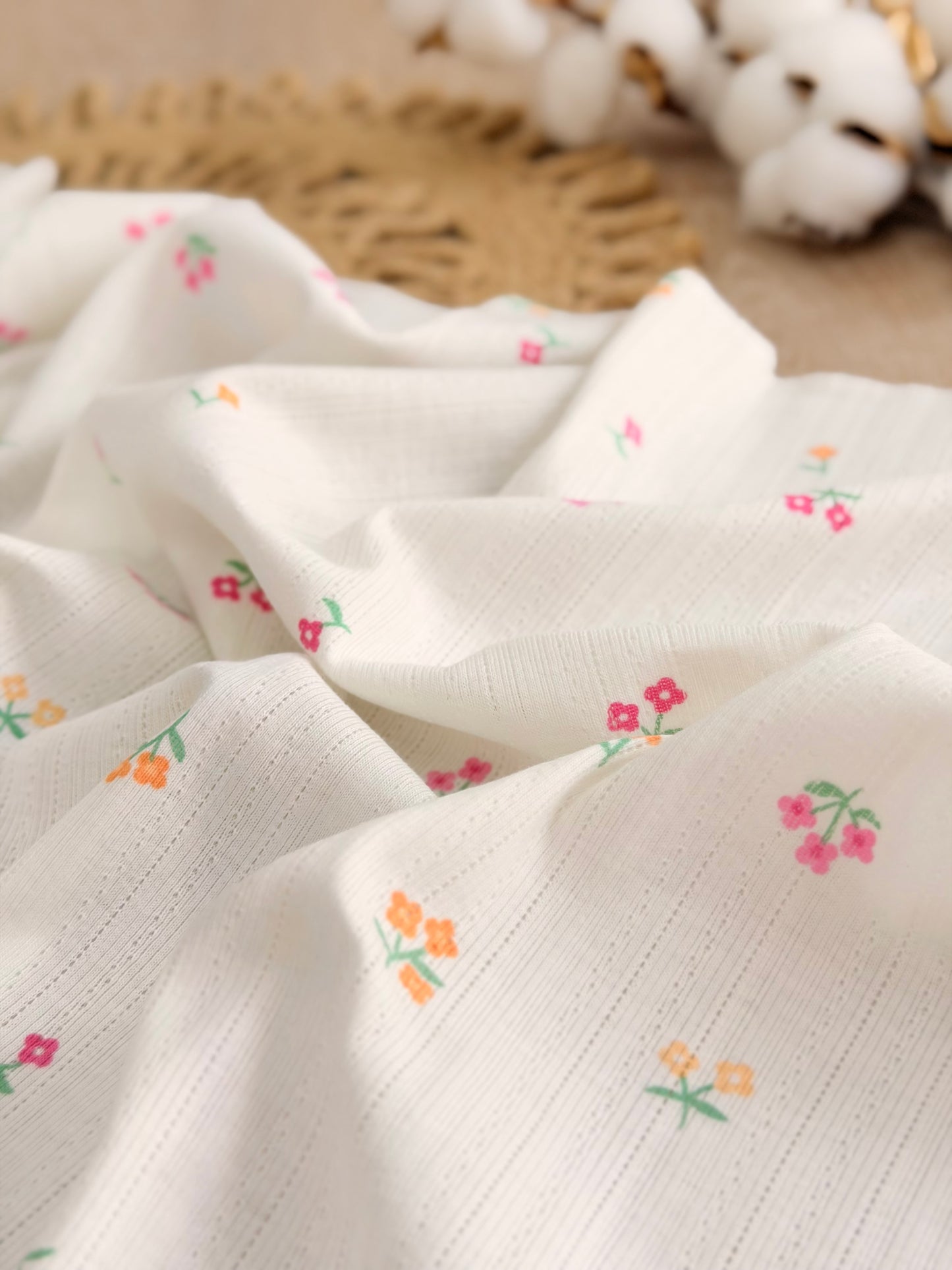 Printed Cotton Jersey Wildflower Sprinkle
