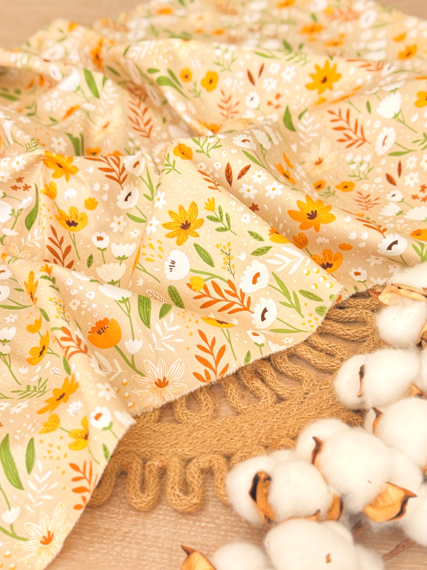 Cotton Twill Golden Bloom