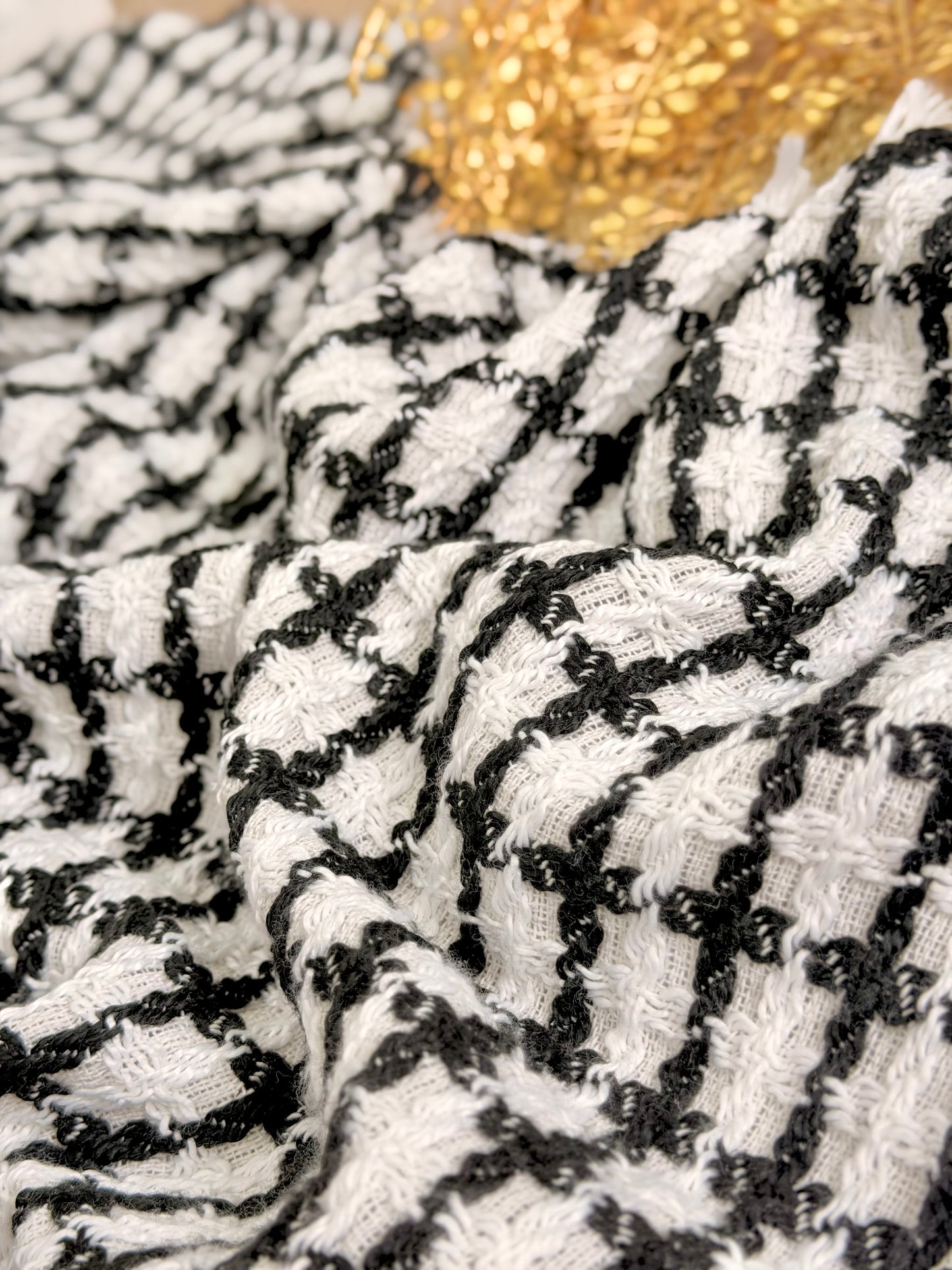 Tweed Monochrome Grid