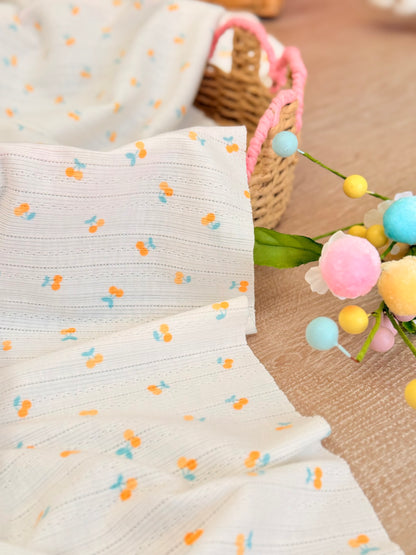 Printed Cotton Jersey Sweet Cherries