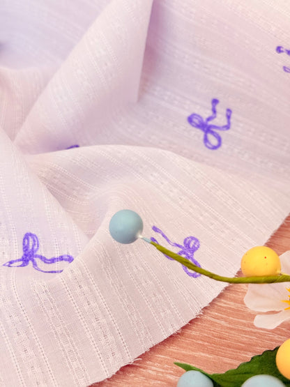 Embroidered Cotton Bow Whisper