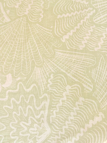 Printed Linen Coral Flow