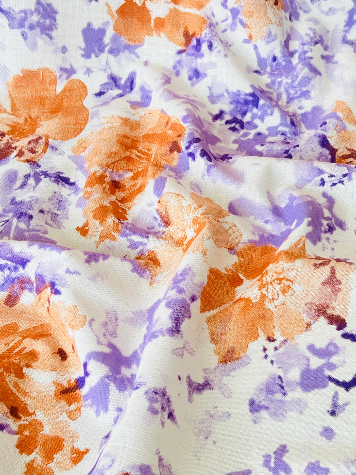 Printed Linen Begonia