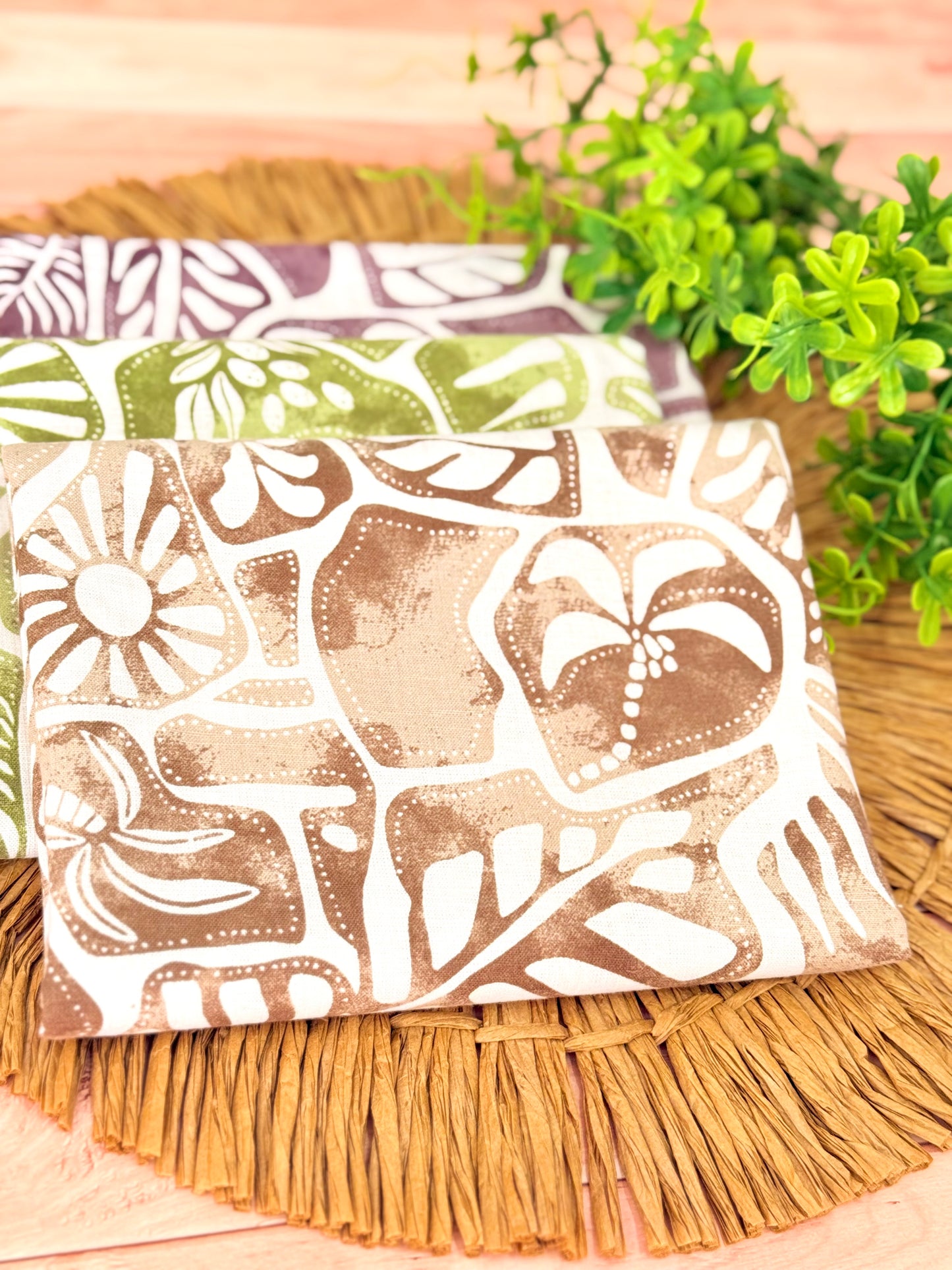 Printed Linen Sahara Tiles