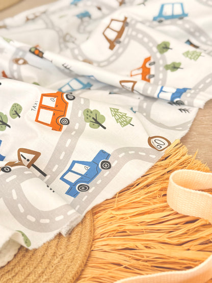 Cotton Twill Tiny Roads