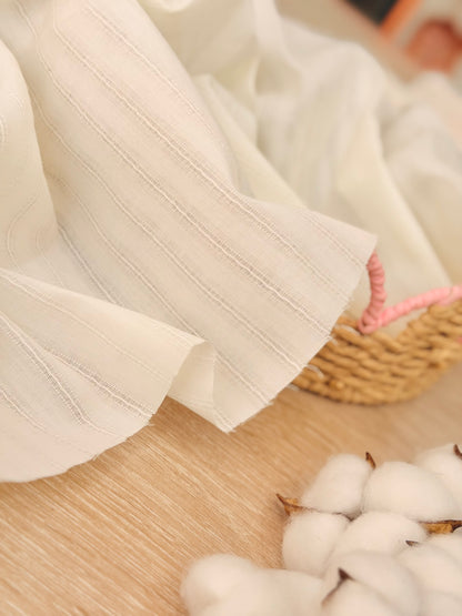 Embroidered Cotton Soft Stripes