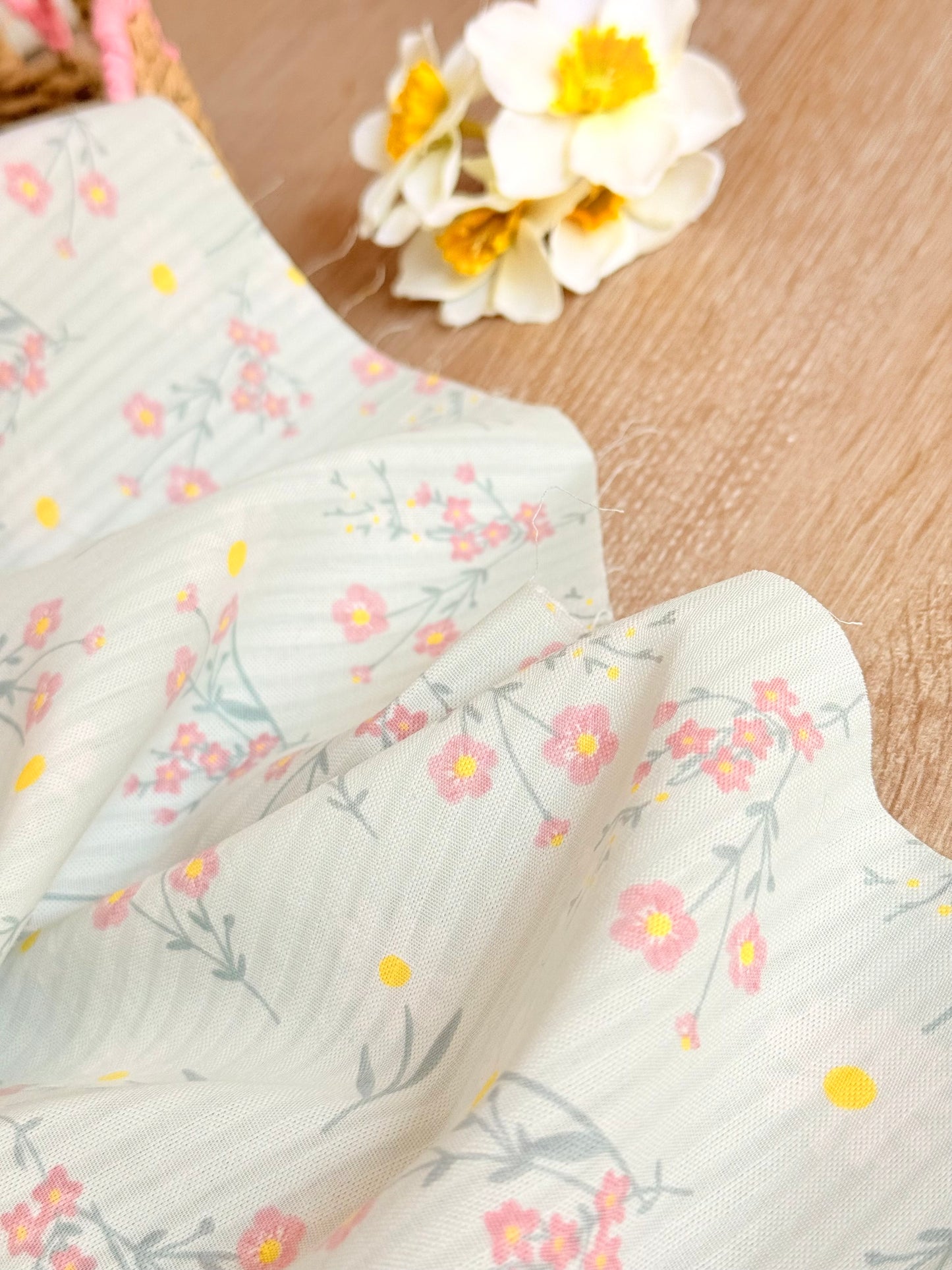 Printed Voile Butter Daisy