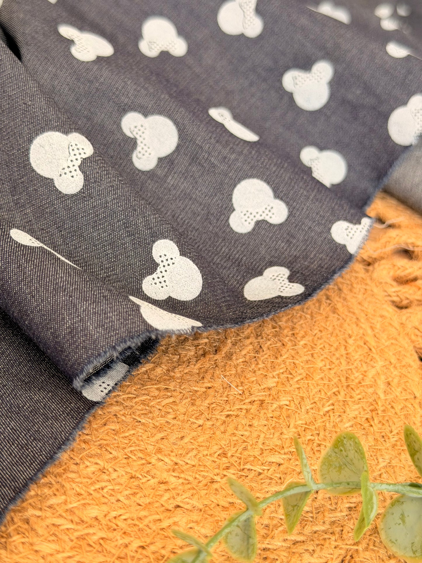 Printed Denim Mini Mouse
