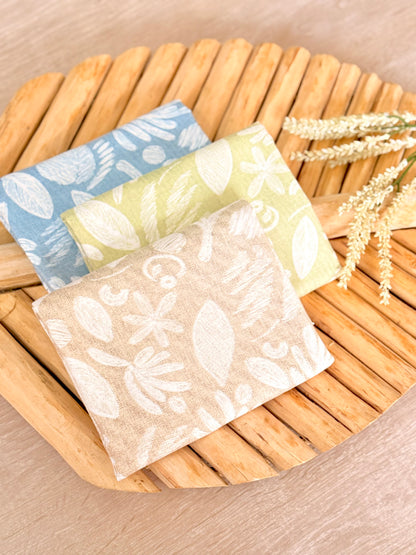 Printed Linen Slub Wild Strokes