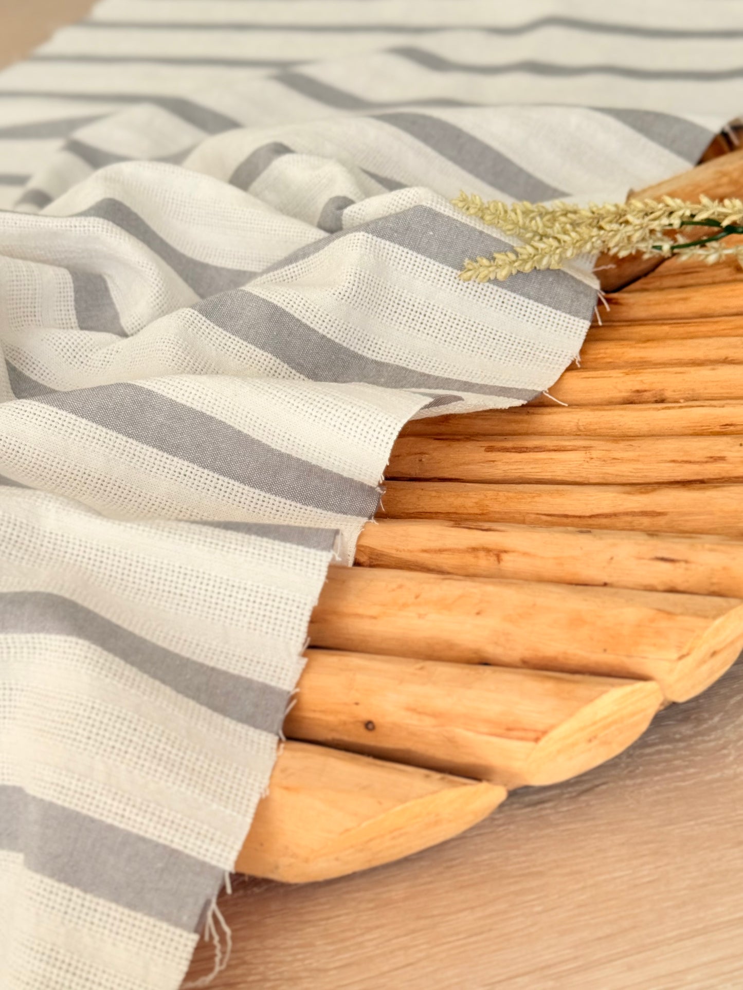 Artisanal Printed Linen Stripes 04