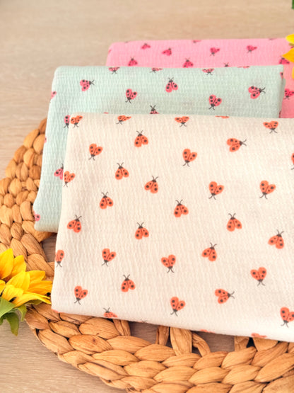 Knitted Seersucker Ladybug Garden