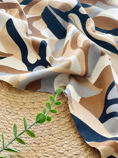 Slub Printed Linen Urban Jungle