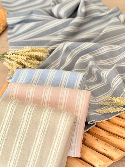 Artisanal Printed Linen Stripes 03