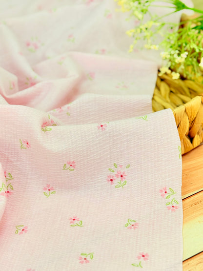 Knitted Seersucker Pink Blossom