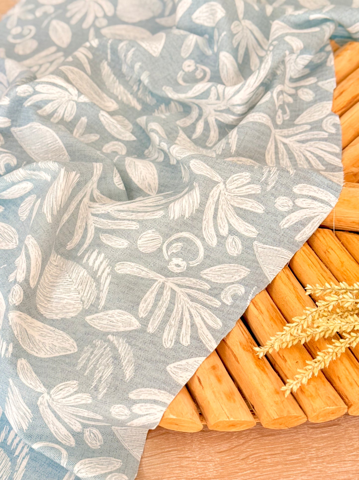 Printed Linen Slub Wild Strokes