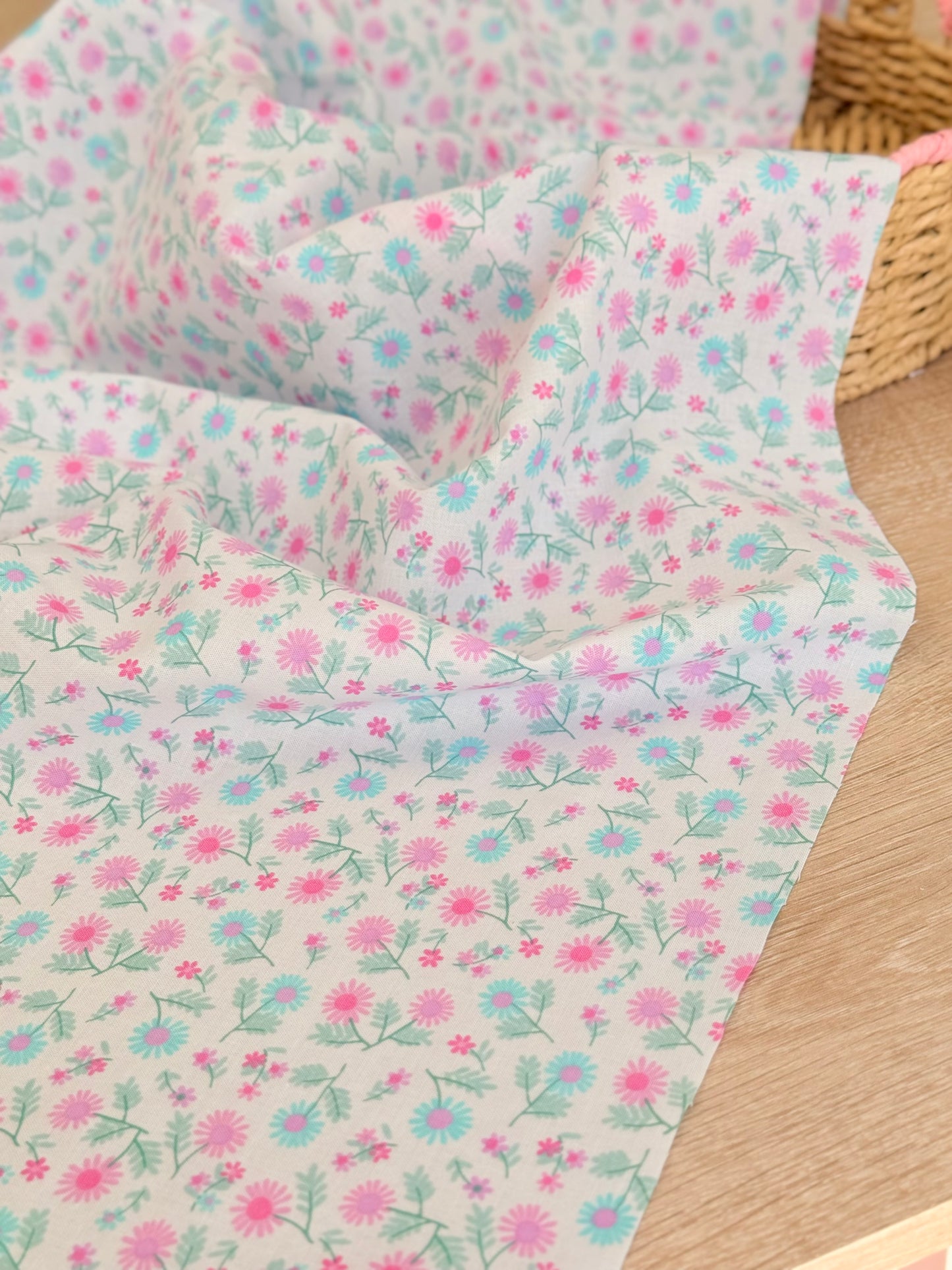 Printed Cotton Pastel Meadow