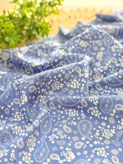 Printed Denim Paisley Blossom