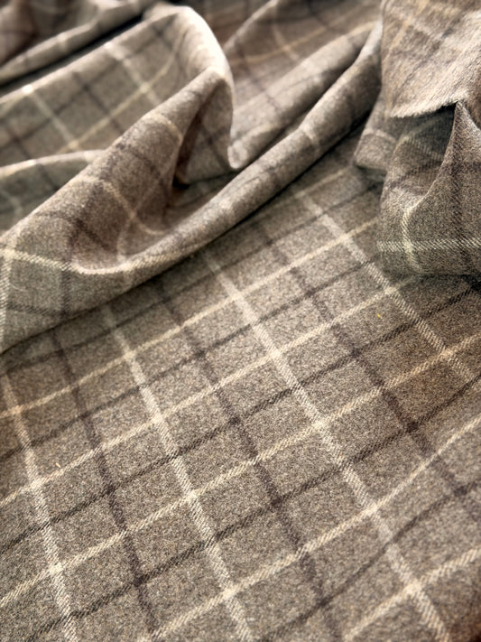 Paño de Lana Grey Windowpane