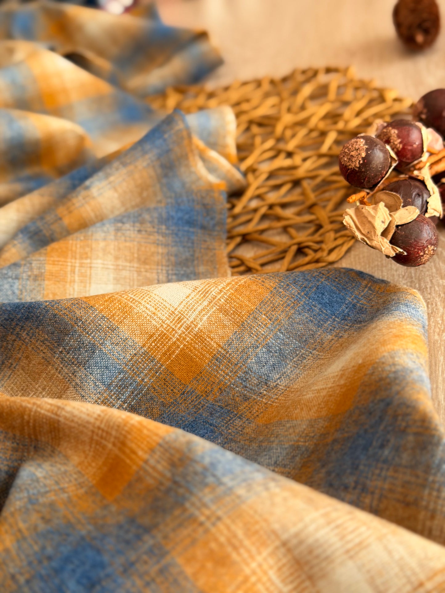 Paño de Lana Autumn Sky Plaid