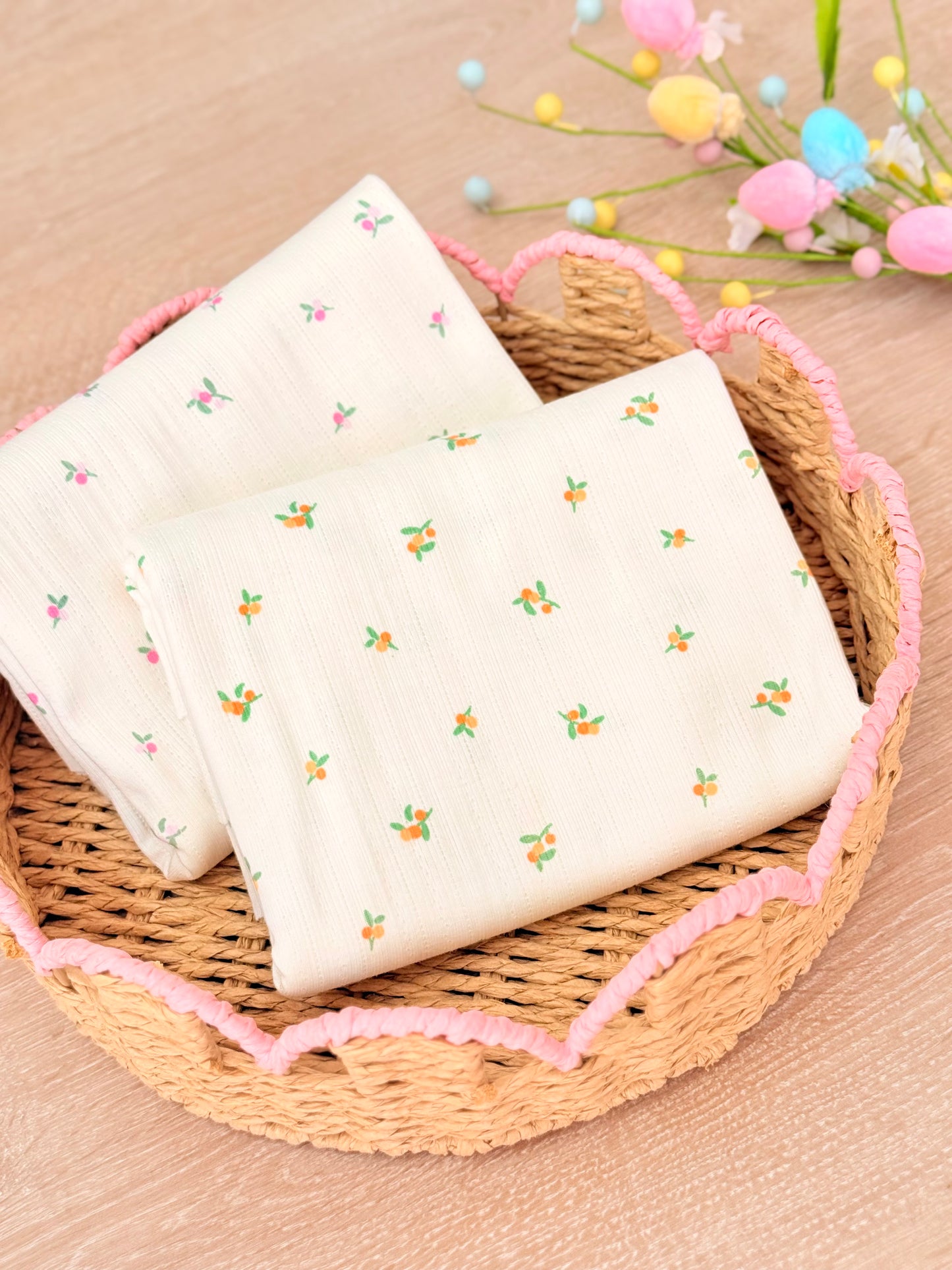 Printed Cotton Jersey Tiny Blossoms