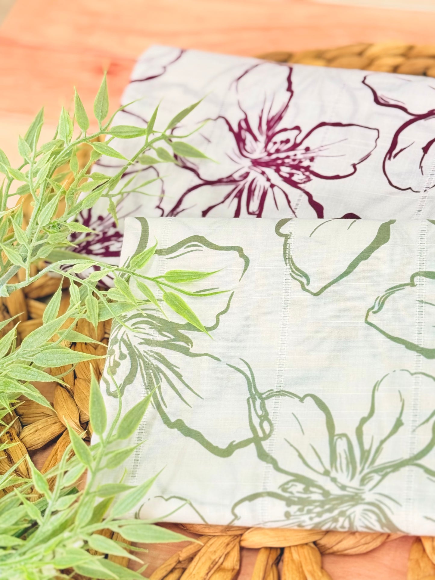 Embroidered Cotton Bloom Lines