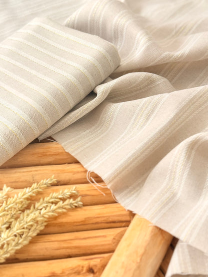 Artisanal Linen Lurex Stripes