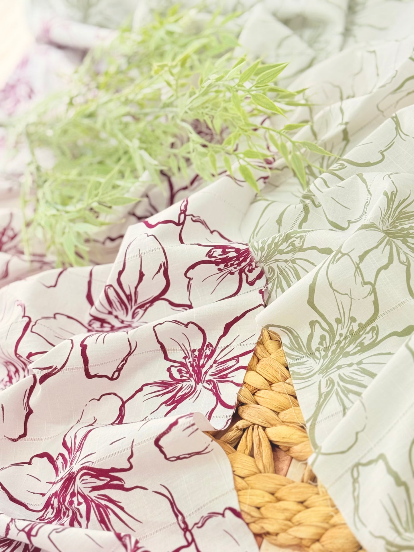 Embroidered Cotton Bloom Lines