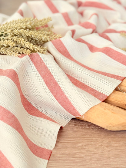 Artisanal Printed Linen Stripes 04