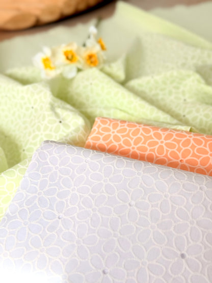 Printed Holl Out Cotton Spring Petals