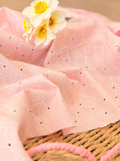Puff Printed Cotton Petal Lattice