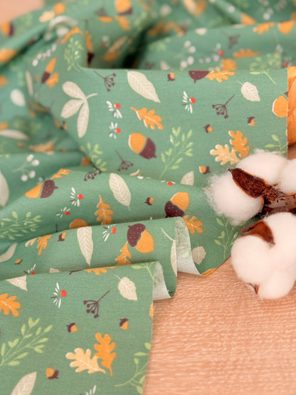 Cotton Twill Autumn Acorns