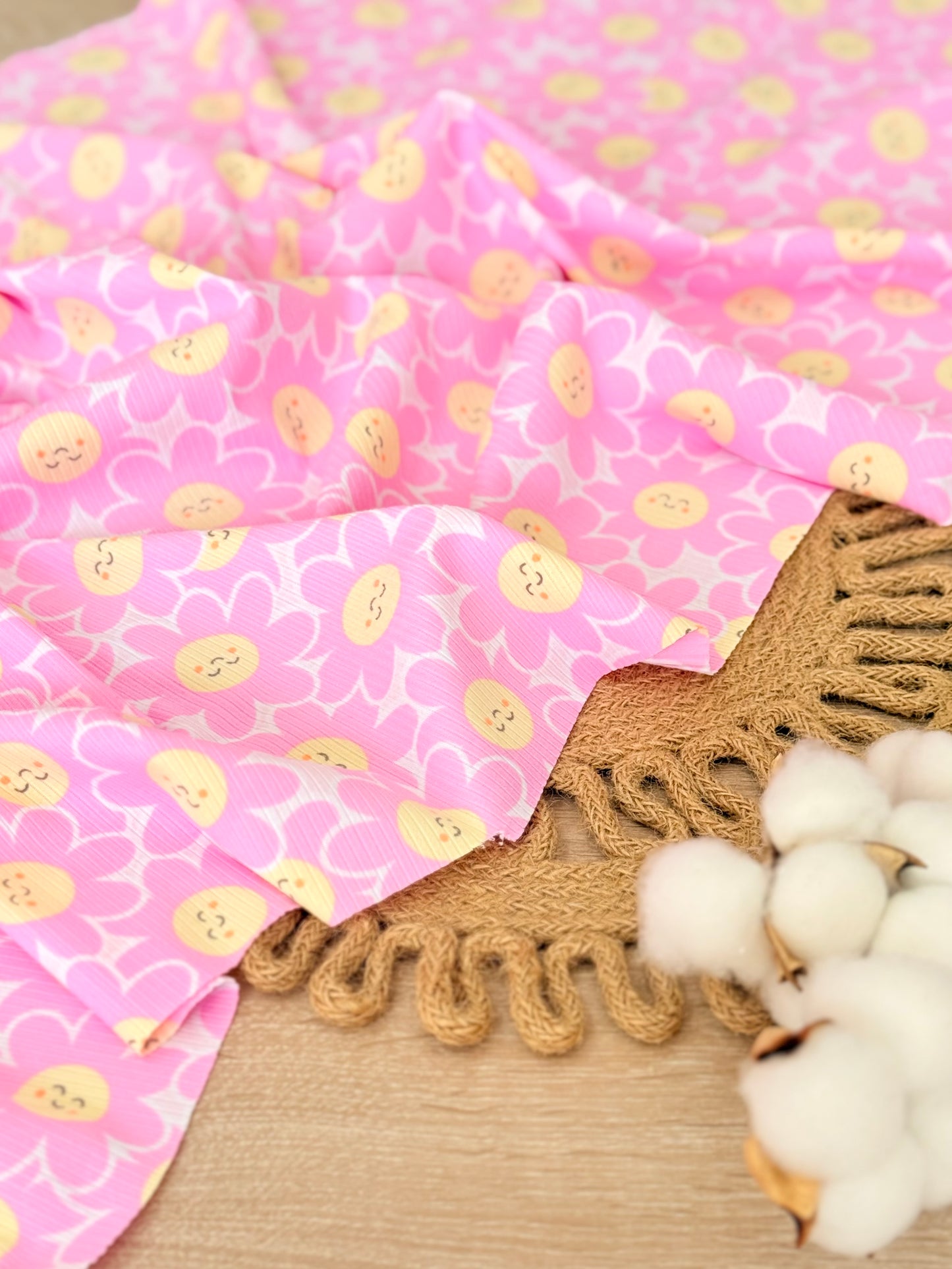 Printed Rib Happy Bloom