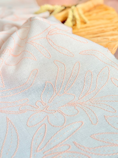 Artisanal Printed Linen Quiet Embroidery