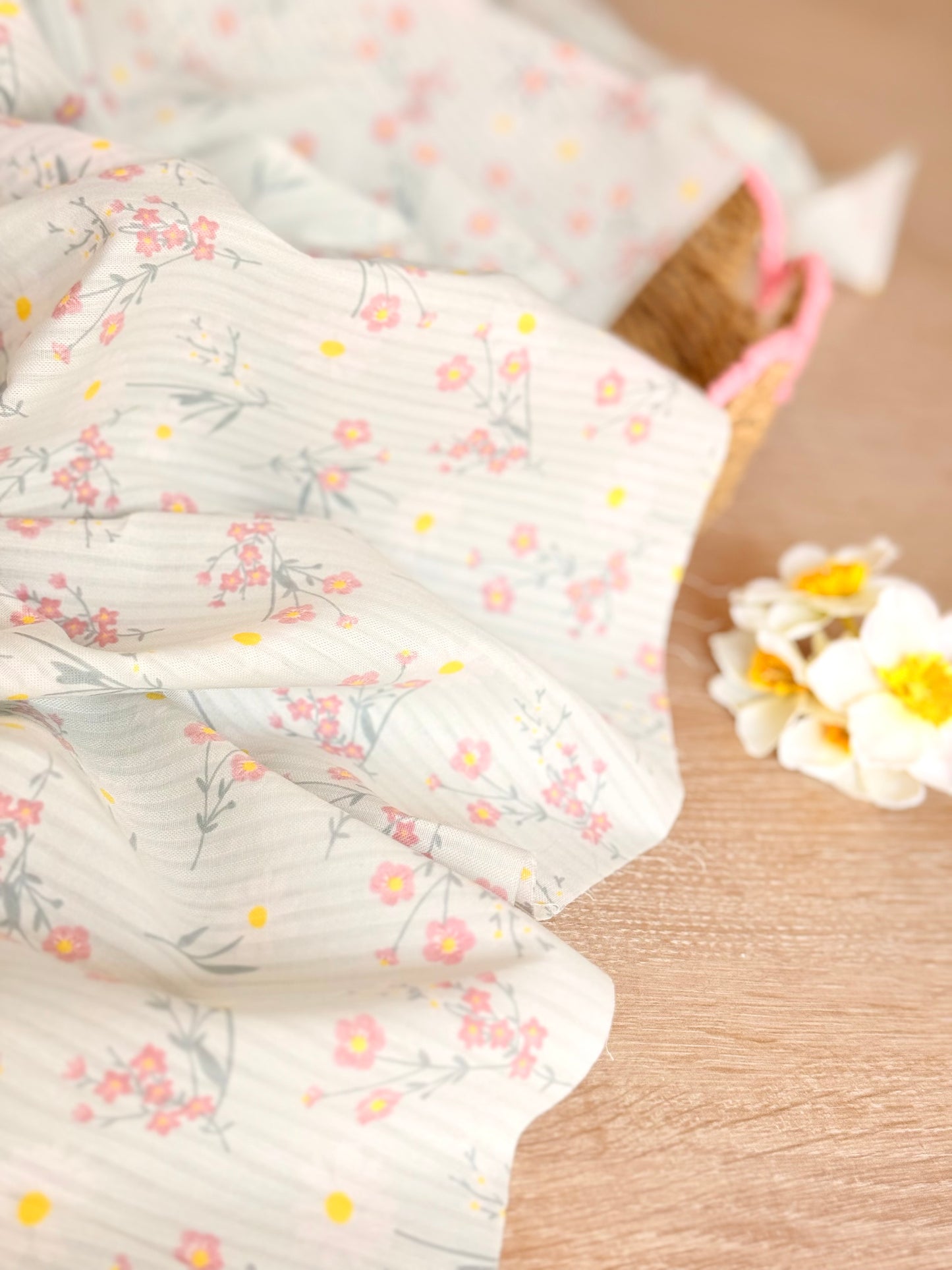 Printed Voile Butter Daisy