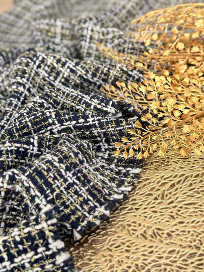 Tweed Navy Gold