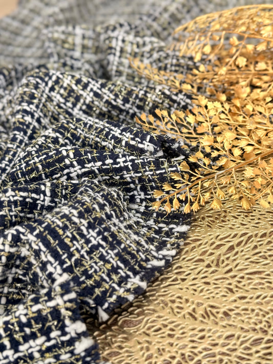 Tweed Navy Gold
