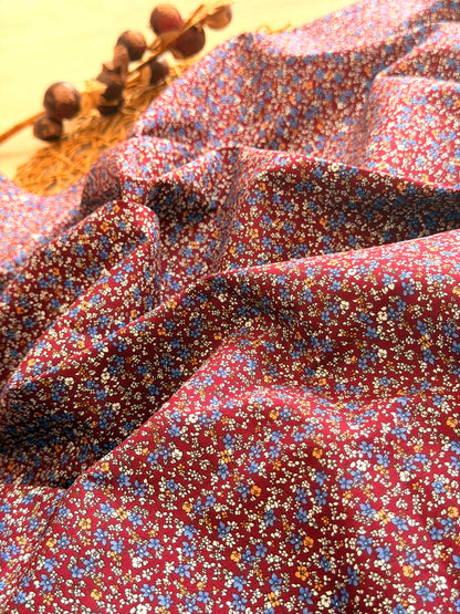 Printed Cotton Burgundy Bloom