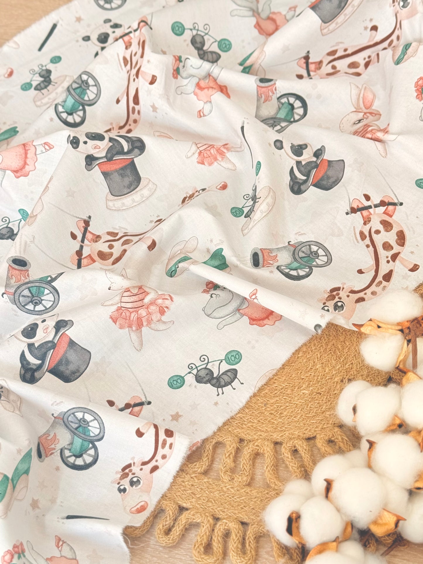 Cotton Twill Playful Circus