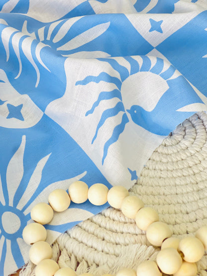 Printed Linen Santorini Breeze