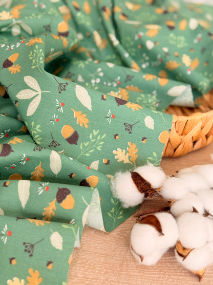 Cotton Twill Autumn Acorns
